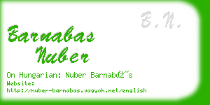 barnabas nuber business card